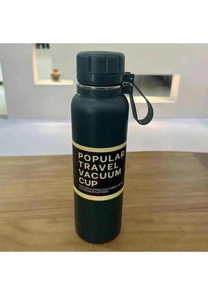 Büyük Kapasiteli Paslanmaz Çelik Sling Termos Kupası Dış Mekan Taşınabilir Vakum Sporları Su Isıtıcı Uzay Pot Sınır Çapraz Kapasite: 1000/RENK: Koyu Mavi (Yurt Dışından)