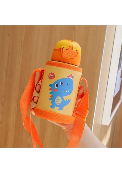 500ML Unicorn Çocuk Termos Şişesi Sevimli Çocuk Termal Su Şişesi Paslanmaz Çelik Termos Kupa Öğrenci Su Kupası Kapasitesi: 480ML/RENK: Sarı (Yurt Dışından)