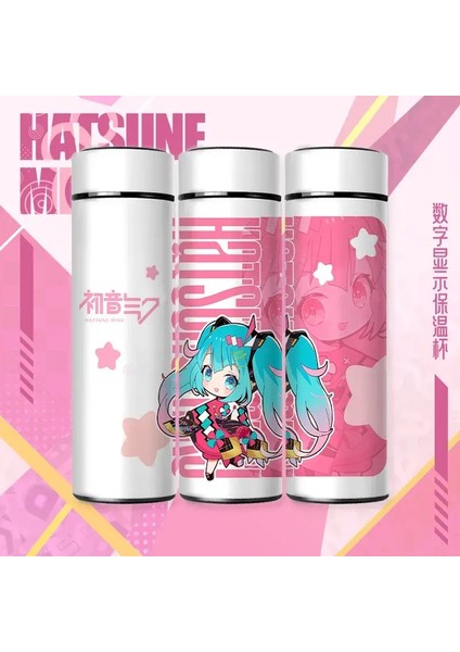 Anime Termo Şişe Paslanmaz Çelik Kawaii Kur Anime Periferik Yalıtımlı Hydrofask Su Sıcaklığı Ekran Vakum Şenlikleri Kapasite: 500ML/RENK: 3 (Yurt Dışından)