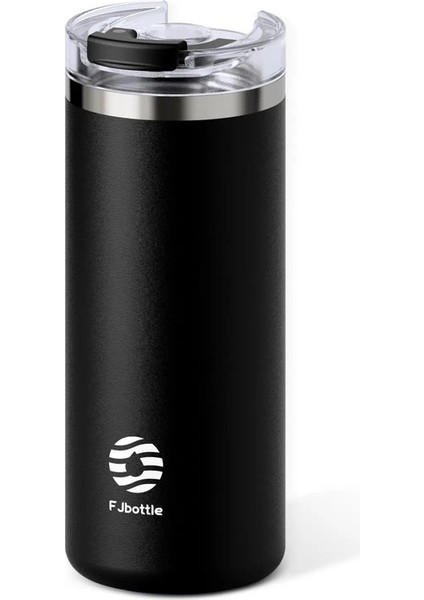 Feiji 16/20OZ Paslanmaz Çelik Kahve Tumbler Termos Kupası Taşınabilir Seyahat Kupa Kahve Kahve Kahve Kapasitesi: 591ML/RENK: Siyah (Yurt Dışından)