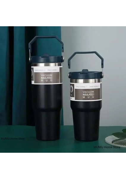 20/30 Portatif Vakum Şişesi Otomobil Yalıtımlı Dak Soğuk ve Isı Termal Kupa Spor Şişesi Paslanmaz Çelik Termos Şişe Şişe: 600ML/RENK: Siyah (Yurt Dışından)