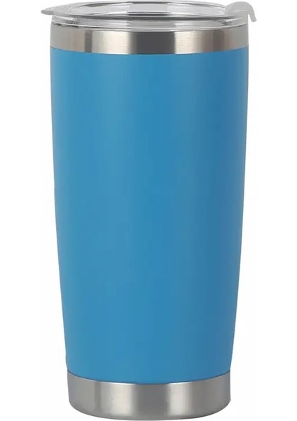 20OZ 600ML Termal Bira Kurı Paslanmaz Çelik Vakum Yalıtımlı Tumbler Termos Kahve Kahve Kupası Su Şişesi Şişesi Araba Kapasitesi: Özel Gümüş Adı/renk: Mavi (Yurt Dışından)