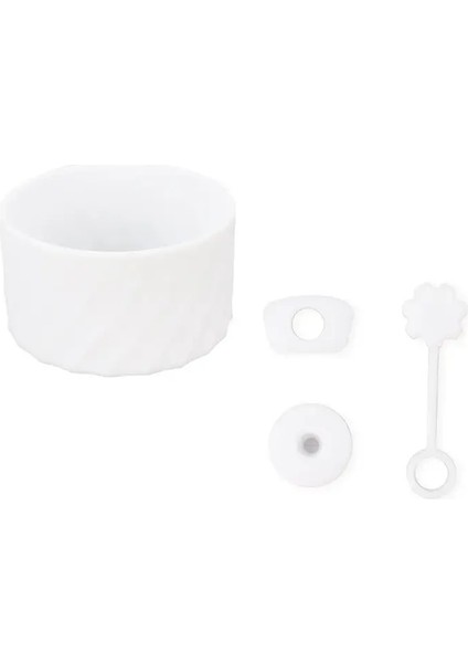 4pcs Silikon Dökülme Geçirmez Durdurucu Tumbler 40 Oz Fincan Koruyucu Bot ve Saman Kapaklarını Yeniden Kullanılabilir Su Şişesi Aksesuarları Renk: Beyaz (Yurt Dışından)