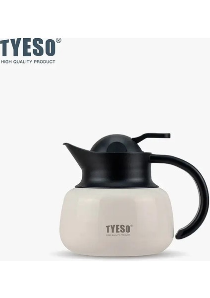 Tyeso 600ML Termos Şişesi Kabak Şeklindeki Çay Potu Paslanmaz Çelik Yalıtımlı Çay Infuser Sıcak Soğuk Su Şişesi Kapasite: 600ML/RENK: Beyaz (Yurt Dışından)