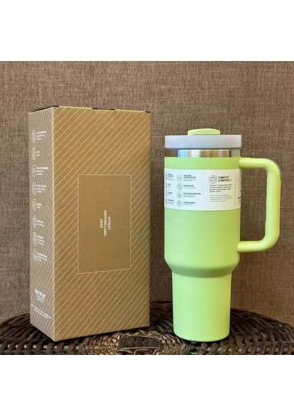 2025 Büyük Kapasiteli 40 Oz Paslanmaz Çelik Vakum Şişesi - Kapak ve Pipetli Yalıtımlı Tumbler Cup, Seyahat Kapasitesi Için Mükemmel: 40OZ -1180MLWITH Logo/renk: 8 (Yurt Dışından)