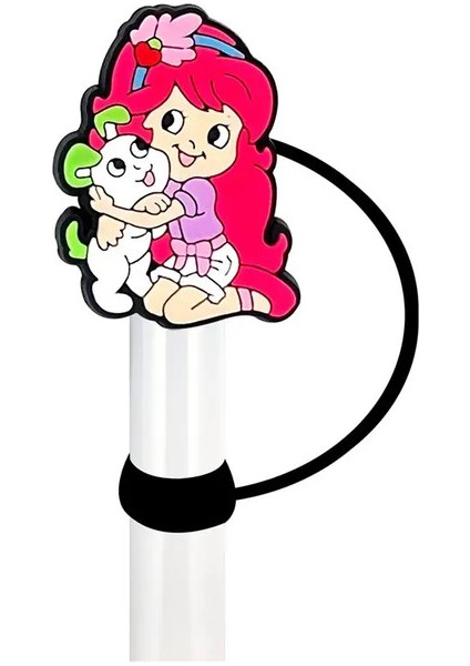 Karikatür Çilek Kız Saman Kapak Kapağı 10MM Silikon Içecek Saman Tapası Yeniden Kullanılabilir Sıçrama Geçirmez Içme Kupası Saman Samanı Accessoriescolor: 1PCS-10MM (Yurt Dışından)