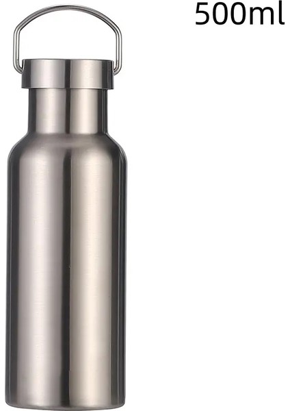 Paslanmaz Çelik Termos Su Şişesi Sızdıran Çift Duvar Büyük Kapasiteli Geniş Ağız Spor Su Şişeleri Bisiklete Binme: 350-1000ML/RENK: 350ML (Yurt Dışından)