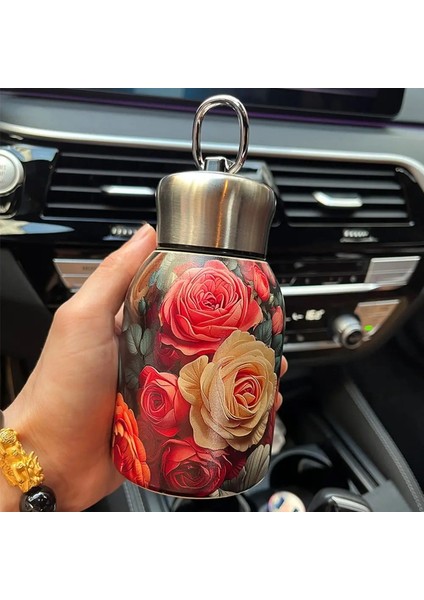 Taşınabilir 304 Paslanmaz Çelik Yalıtılmış Kupa Çift Duvar 300ML Kahve Kahve Sızdırmaz Mini Su Şişesi Açık Seyahat Ofis Kapasitesi: <50ML/RENK: Stil 4 (Yurt Dışından)