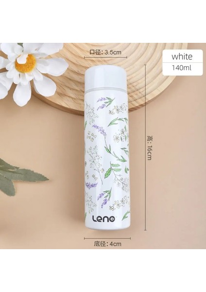 140ML Mini Paslanmaz Çelik 304 Termos Kupa Moda Taşınabilir Cep Vakum Şişesi Kahve Çayı Termal Su Şişesi Tumklercapity: 140ML/RENK: Beyaz (Yurt Dışından)