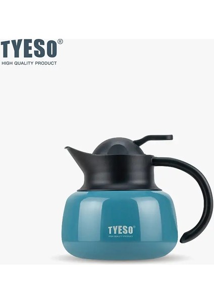 Tyeso 600ML Termos Şişesi Kabak Şeklindeki Çay Potu Paslanmaz Çelik Yalıtımlı Çay Infüzörü Sıcak Soğuk Su Şişesi Kapasite: 600ML/RENK: Mavi (Yurt Dışından)