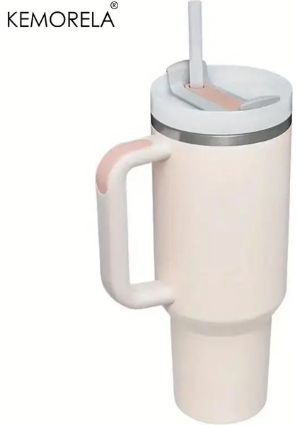 Kemorela Tumbler Sap Kapaklı Saman Paslanmaz Çelik Su Şişesi 887/1182ML Vakum Termos Kupası Seyahat Araba Kahve Mugcapacity: 887 Ml/renk: L (Yurt Dışından)