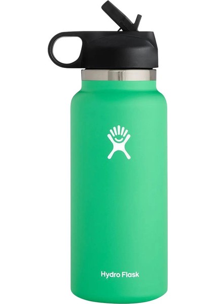 Sıcak ve Soğuk Termos Şişesi Pipetlerle Tutun Paslanmaz Çelik Yalıtılmış Şişeler Vakum Şişesi Spor Su Kurı Büyük Yalıtımlı Cu Rengi: Yeşil (Yurt Dışından)