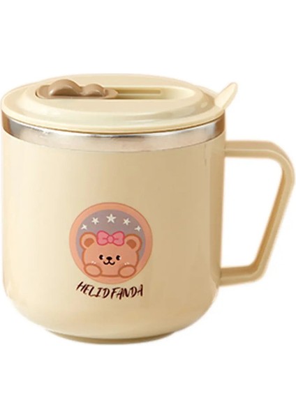 Worthbuy Mini Sevimli Çocuklar Çeyizli Çift Duvarlı Yalıtımlı Su Dağı 316 Paslanmaz Çelik Içme Fincanı Mühürlü Kahve Mugkapakitesi: 201-300ML/RENK: B Stil (Yurt Dışından)