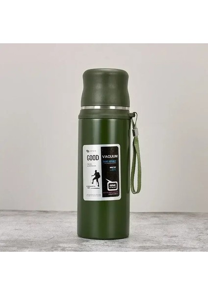 600/800/1000ML Sıcak Soğuk Termos Dak Paslanmaz Çelik Kahve Fincan Su Şişesi Taşınabilir Seyahat Spor Su Isıtıcısı Vakum Şişeleri Kapasite: 600ML/RENK: Yeşil (Yurt Dışından)