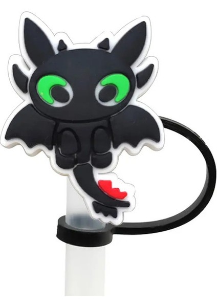 1-14PCS Yeni Lovely Dragon Serisi Saman Siper Kapakları Su Camı Şişesi Içme Toz Kapağı Saman Ipuçları Kapak Kupa Aksesuarları 10 mm Renk: 1pcs-04 (Yurt Dışından)