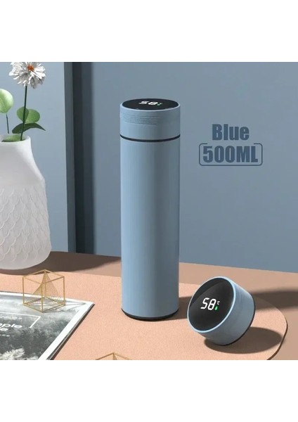 Yeni Sıcaklık Ekran Termos Kupası Paslanmaz Çelik Vakum Yalıtımlı Kupa Bölünmüş Termos Şişesi Açık Hava Babalar Günü Hediyesi 500ML Kapasite: 500ML/RENK: D (Yurt Dışından)