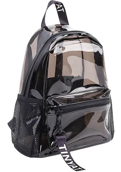 Yaz Şeffaf Plaj Sırt Çantası Yeni Moda Kadınlar Jelly Bag Su Geçirmez Pvc Sırt Çantaları Kız Bolsa Mochila Renk Için Seyahat Çantası: Siyah (Yurt Dışından)