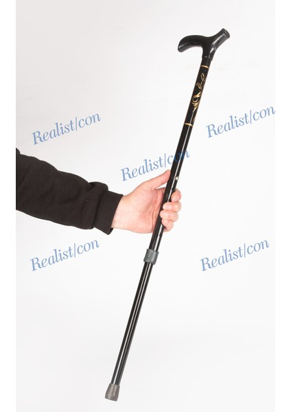 Asansörlü Ayarlanabilir Metal Baston (Siyah) fiyatları