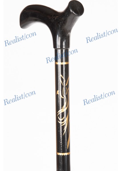 Asansörlü Ayarlanabilir Metal Baston (Siyah)