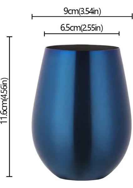 500ML Paslanmaz Çelik Tek Katman Titanyum Kaplama Şarap Camları Bira Süt Kupası Içme Kupa Büyük Göbek Su Kupası Sarf Malzemeleri Renk: Mavi/kapasite: 401-500ML (Yurt Dışından)