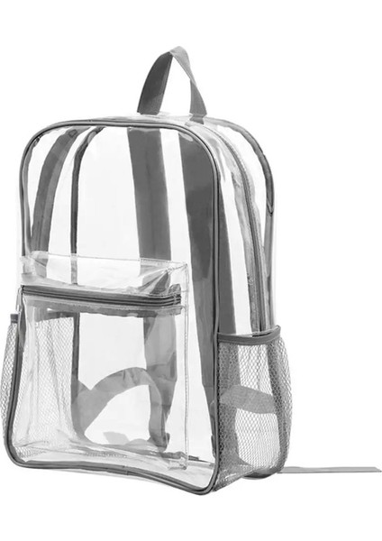 Küçük Şeffaf Sırt Çantası Şeffaf Pvc Sırt Çantası Yaz Su Geçirmez Plaj Cep Telefon Çantası Seyahat Okulu Depolama Backbags Renk: B-Grey (Yurt Dışından)