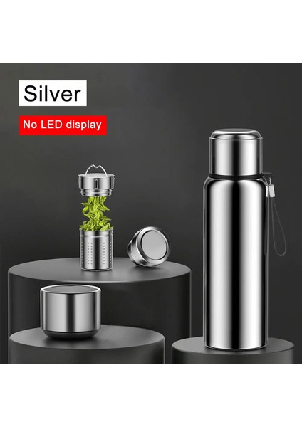 Büyük Kapasiteli Paslanmaz Çelik Termos Şişe LED Sıcaklık Ekran Açık Vakum Şişesi Için Akıllı Su Şişesi Termal Kupa Kapasite: 1200ML/RENK: Ekran Yok (Yurt Dışından)