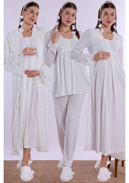 Ekru Hamile Lohusa Set