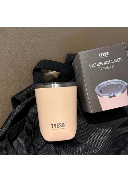 Tyeso 8784 Mini Termal Kupa 300ML Kapasite Paslanmaz Çelik Termos Yalıtımlı Tumbler Portable Araç Termal Kahve Kupası Kapasite: 300ML/RENK: Pembe (Yurt Dışından)