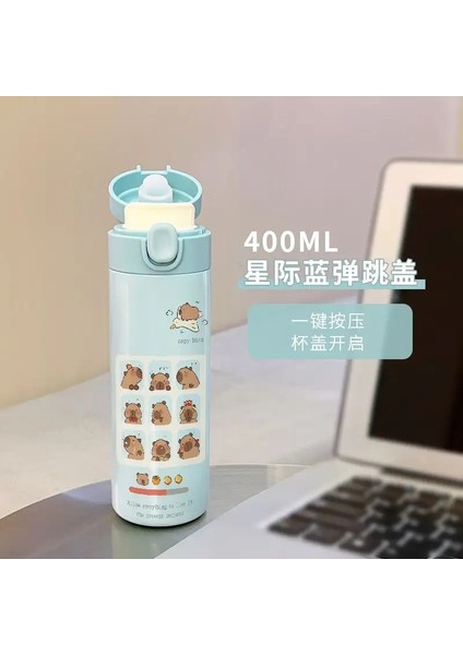 400ML Capya Karikatür Paslanmaz Çelik Kahve Kupası Seyahat Termal Kupa Sızdıran Termos Şişe Çay Kahve Kupa Yalıtımlı Kupa Hediye Kapasitesi: 400ML/RENK: 8 (Yurt Dışından)