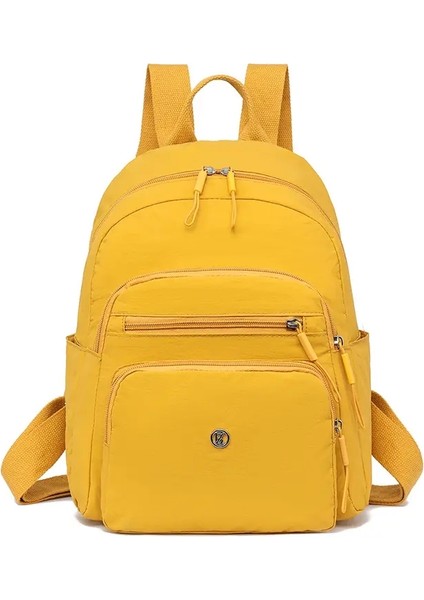 Modaya Uygun Kadın Seyahat Sırt Çantası Hafif Dalı Omuz Çantası Büyük Kapasiteli Okul Çantası Spor Salonu Yürüyüş Açık Sırt Çantası Renk: Sarı (Yurt Dışından)