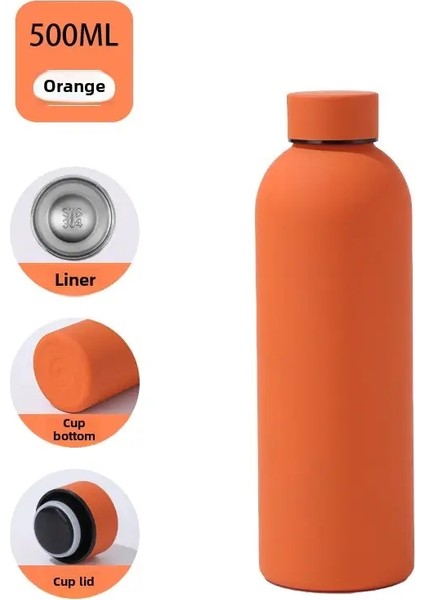 Çapraz Sınır 304 Paslanmaz Çelik Termos Kupası Amerikan Küçük Ağız Açık Hava Spor Su Kupası Açık Vakum Soğuk Su Kupası Kapasite: 500ML/RENK: 4 (Yurt Dışından)