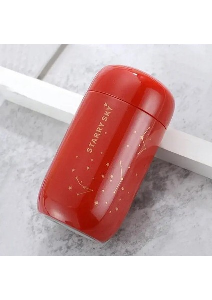 Termos Şişe Yıldızlı Gökyüzü Mini Kapasiteli Sızdır Yalan Kahve Kupası 304 Paslanmaz Çelik Vakum Şişesi 200ML Termo Şişe Yeni Kapasite: 200ML/RENK: Kırmızı (Yurt Dışından)