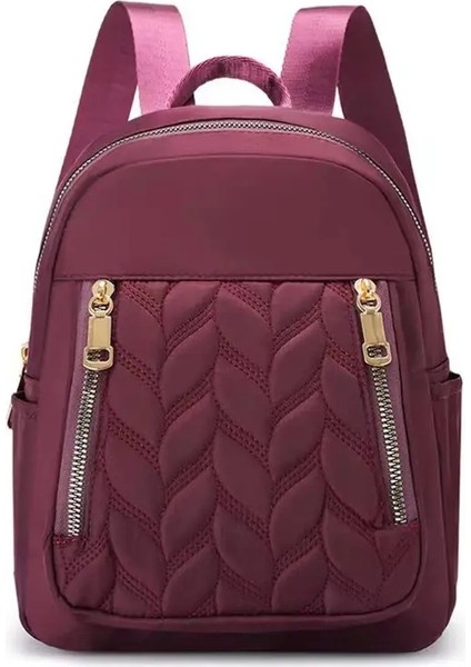 Naylon Seyahat Sırt Çantası Kadınların Okul Çantaları Kızlar Hırsını Anti-Hırsızlık Küçük Omuz Çantası Paketleri Su Geçirmez Sırplı Mochila Feminia Renk: Mor (Yurt Dışından)