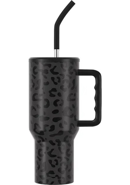 40OZ 304 Paslanmaz Çelik Saman Yalıtılmış Buz Kupası Büyük Kapasiteli Termal Kupa Tumbler Şık Yalıtımlı Kahve Cupcapacity: 40OZ/RENK: Sky Mavisi (Yurt Dışından)