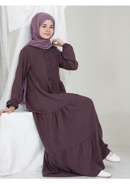 Elara Kız Çocuk Kadife Elbise Mürdüm indirimleri