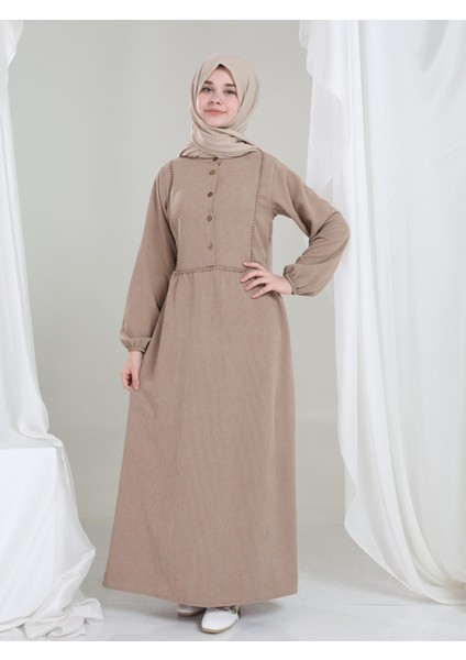 Melora Kız Çocuk Kadife Elbise Bej modelleri