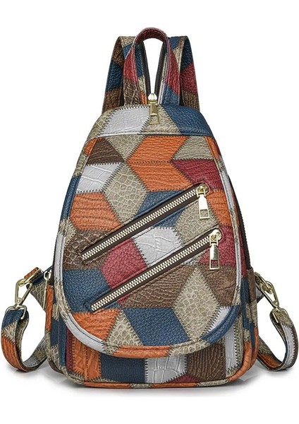 Moda Kadın Sırt Çantası Büyük Kapasiteli Omuz Torbası Su Geçirmez Göğüs Çantası Çok Fonksiyonel Crossbody Çanta Yüksek Kaliteli El Çantası: Kahverengi/boyut: 21CMX12CMX28CM (Yurt Dışından)