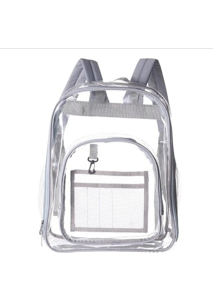 Şeffaf Pvc Sırt Çantası Su Geçirmez Sağlam Temiz Okul Torbaları Büyük Kapasiteli Fermuar Omuz Paketi Unisex Taşınabilir Seyahat Knapsackcolor: Kırmızı (Yurt Dışından)