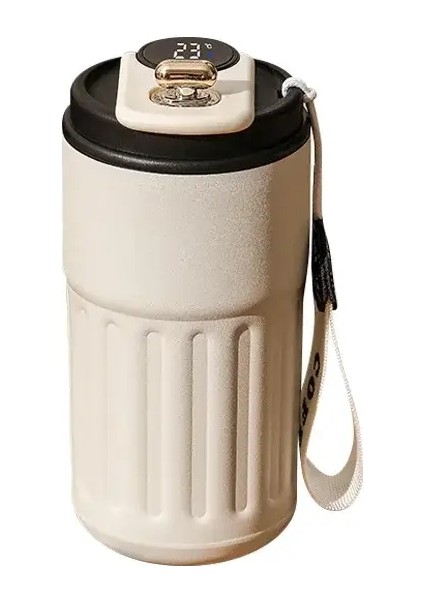 450ML Paslanmaz Çelik Termos Şişesi Akıllı Ekran Sıcaklık Kahve Kupası Taşınabilir Vakum Kupa Soğuk ve Isı Vakum Şişesi Kapasite: 450ML/RENK: Siyah Termos Kupası (Yurt Dışından)