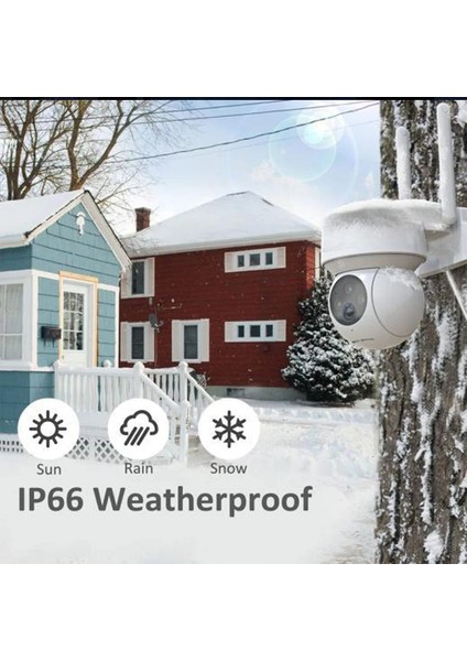 CT-4051 Gece Görüşlü Akıllı Dış Mekan 360° Dönebilen Güvenlik Ip Kamera Full Hd 1080P Tuya Smart Life+ Destekli