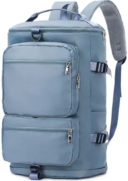 Kadınlar Büyük Seyahat Sırt Çantaları Su Geçirmez Şık Gündelik Gündelik Çantalar ile Bagaj Kayışı Sırt Çantası Bayanlar Spor Yoga Bagaj Çantaları Renk: Skyblue (Yurt Dışından)
