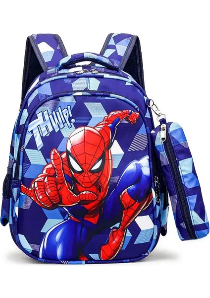 Örümcek Adam Okul Çantası, Kalem Kılıfı ile Süper Kahraman Tam Baskı Sırt Çantası Seyahat Çantası, Okul Için, Dış Aktiviteler Gündelik Rolor: Spider Man-A (Yurt Dışından)