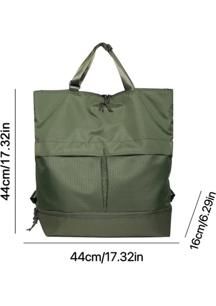 Y2K Unisex Büyük Kapasiteli Naylon Sırt Çantası Erkekler Su Geçirmez Spor Çantası Kadınlar Rahat Seyahat Backbag Trend Çantaları Boş Zaman El Çantaları: Siyah/: 44X44X16CM (Yurt Dışından)