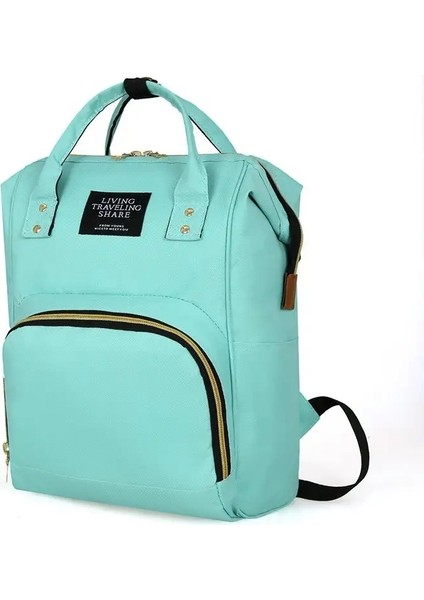 Yeni Moda Oxford Çok Fonksiyonel Aşınma Dirençli Yalıtım Büyük Kapasiteli Fermuar Anne Çantası Sırt Çantası Seyahat Rengi: Yeşil (Yurt Dışından)