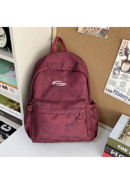 Öğrenciler Okul Çantası Ders Çantası Büyük Kapasiteli Sırt Çantası Su Geçirmez Açık Seyahat Sırt Çantası Tote Hediye Color: Kırmızı (Yurt Dışından)