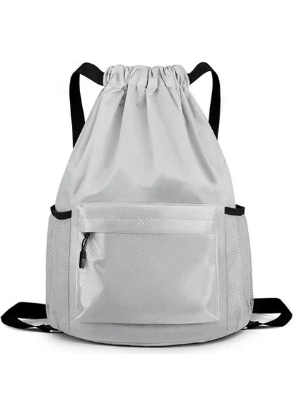 Açık Çift Omuz Sırt Çantası Basit Düz Renkli Su Geçirmez Su Geçirmez Çanta Sırt Çantası Fashioncolor: Siyah/boyut: L (Yurt Dışından)