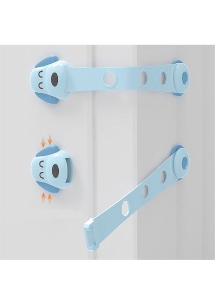 5'li Paket Çekmece Emniyet Kilidi Koruyucu Kapı Mandalı Ayarlanabilir Çekmece Çift Kilitli Kapı Mandalı (Yurt Dışından) modelleri