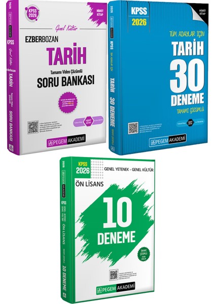 2026 Kpss Ezberbozan Tarih Soru 30 Deneme - 2026 Kpss Ön Lisans Çözümlü 10 Deneme