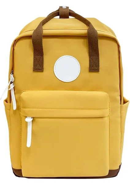 Özel Baskı ile Sınır Ötesi Öğrenci Çift Omuzlu Çanta-Logo ile Belirtilebilir, Su Geçirmez, Büyük Kapasiteli Dizüstü Bilgisayar Sırt Çantası Ön Renk: Sarı/boyut: 15 Inç (Yurt Dışından)