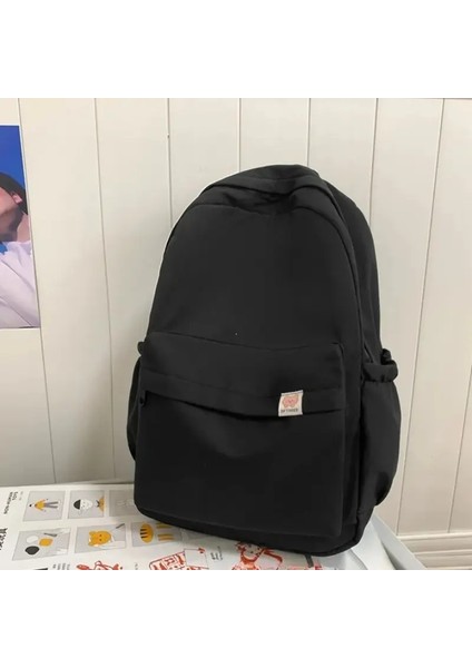 Yeni Su Geçirmez Naylon Kadın Sırt Kadın Seyahat Sırt Çantaları Genç Kızlar Için Okul Düz li Kitap Mochila Kitap : Siyah Yok Kolye (Yurt Dışından)